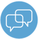 Icon of two speech bubbles